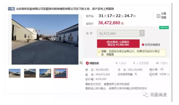 　(1) 兩家大型輪胎企業(yè)被拍賣(mài)