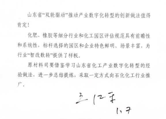 山東省橡膠行業智能化評估成果獲工信部領導認可