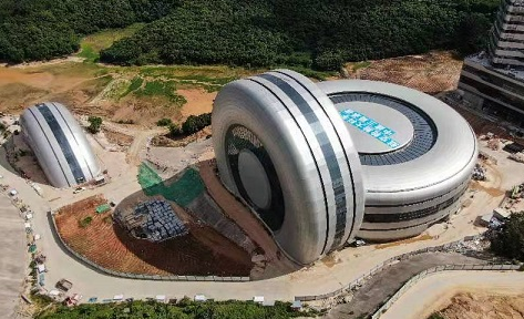 這是位于廣州市黃埔區的航空輪胎大科學中心(7月14日攝)。