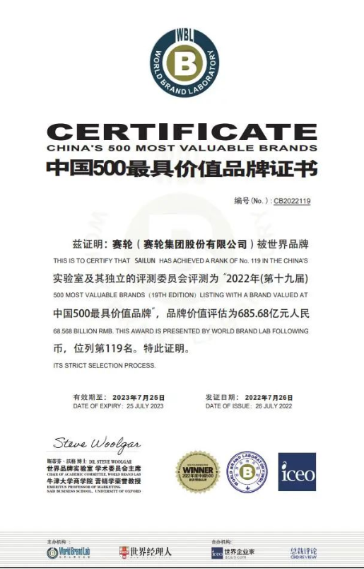 賽輪品牌價值，六年增三倍！