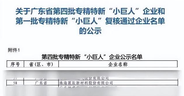 涂料界國家級專精特新“小巨人”企業來了，展辰新材成功入選