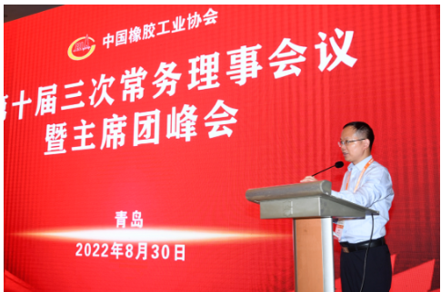 中國橡膠工業(yè)協(xié)會副會長兼秘書長雷昌純主持了下半場的主席團會議。 中國橡膠工業(yè)協(xié)會副會長兼秘書長雷昌純主持了下半場的主席團會議。