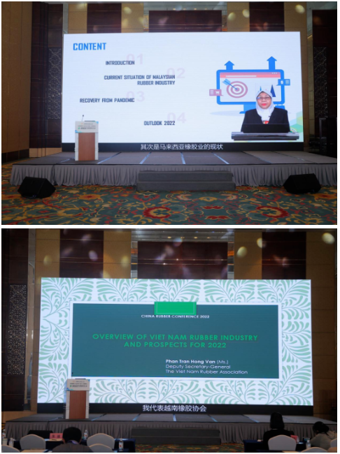 泰國橡膠協(xié)會 (TRA)副秘書長Supadetch Ongsakul,馬來西亞橡膠局(MRB)的Faridah Hanim Ab Hanan,越南橡膠協(xié)會(VRA)副秘書長Phan Tran Hong Van,分別發(fā)表視頻演講,介紹了這3個國家的天然橡膠工業(yè)現狀,并對市場前景進行展望。 泰國橡膠協(xié)會 (TRA)副秘書長Supadetch Ongsakul,馬來西亞橡膠局(MRB)的Faridah Hanim Ab Hanan,越南橡膠協(xié)會(VRA)副秘書長Phan Tran Hong Van,分別發(fā)表視頻演講,介紹了這3個國家的天然橡膠工業(yè)現狀,并對市場前景進行展望。