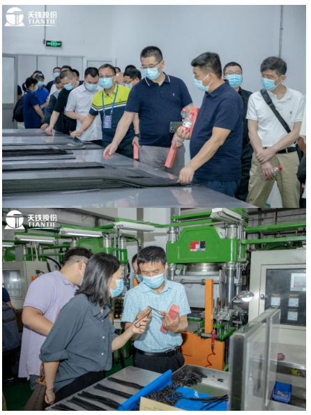 他們在工作人員的帶領和講解下，參觀了天鐵股份體驗中心、智能制造示范車間及試驗平臺，對打造智能制造車間，探索以互聯網工廠升級傳統制造的路徑，有了更全面的認識。