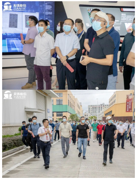 9月3日上午，在會議安排下，百余位與會嘉賓到天鐵股份橡膠產業園區參觀交流。