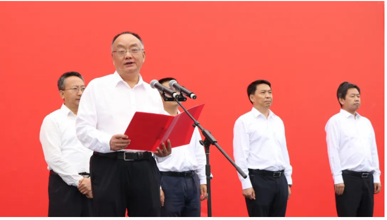 　湖北匯富納米材料股份有限公司董事長王躍林發表講話