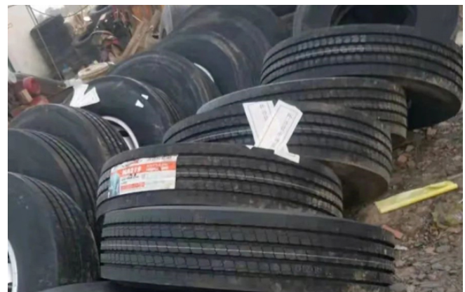 條形碼磨損輪胎屬于不合格產品，無法追溯其來源。生產廠家不能通過正常途徑，提供質保和售后。