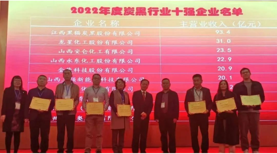 大會上,中國橡膠工業(yè)協(xié)會為年度炭黑企業(yè)十強、炭黑行業(yè)杰出貢獻企業(yè)頒獎。 大會上,中國橡膠工業(yè)協(xié)會為年度炭黑企業(yè)十強、炭黑行業(yè)杰出貢獻企業(yè)頒獎。