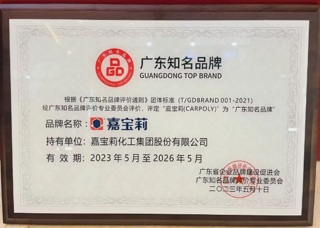 在此次廣東品牌發(fā)展大會上，嘉寶莉所獲得的"廣東知名品牌"殊榮不僅是對公司實力和努力的肯定，也是對其品牌價值和市場競爭力的認可。嘉寶莉將以此為契機，進一步加強品牌建設，提升產品研發(fā)創(chuàng)新能力，不斷滿足消費者的需求，為行業(yè)的發(fā)展作出更大貢獻。