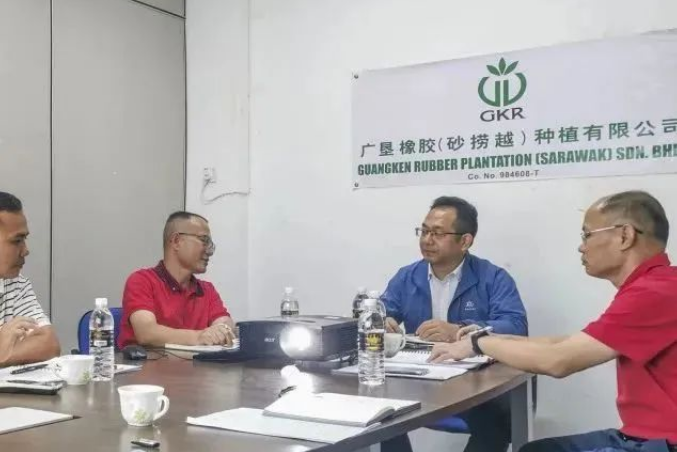 楊福云代表廣墾橡膠集團黨委對一直堅守在海外崗位上的工作人員表示慰問，并充分肯定了他們為廣墾海外事業發展所取得的成績。他要求各單位對存在的問題進行系統研究分析，為順利推進工作創造基礎和條件。