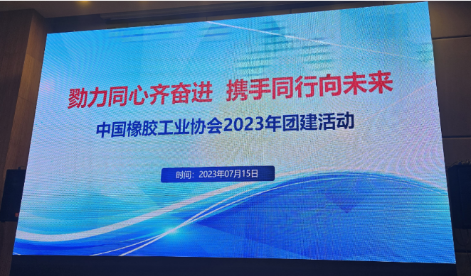 中國橡膠工業協會于7月14～17日在山東威海召開2023年度拓展培訓團建活動暨全體員工會議。此次會議共有59名來自各部門、分會(委員會)的員工參與，其中包括協會長徐文英、副會長兼秘書長雷昌純、監事長、名譽會長鄧雅俐等重要成員。