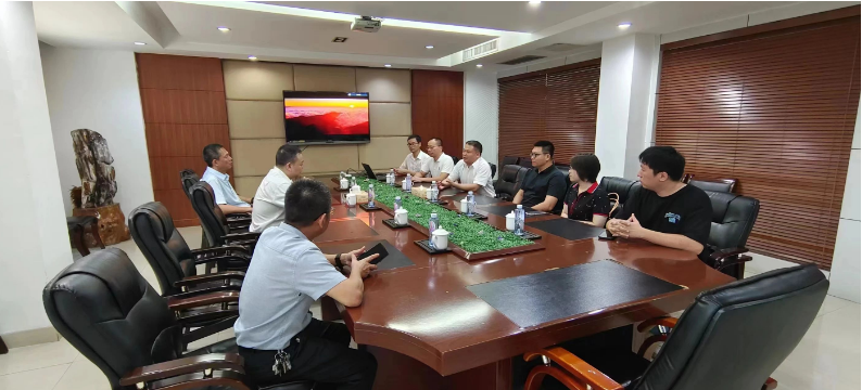 在集團常務副總林資源的陪同講解下，調研組對集團的關鍵技術攻關、創新平臺建設、人才引進培育以及高新技術企業認定等方面進行了充分調研，并詳細了解了企業的生產運行、產品研發、市場開拓和發展規劃等情況。