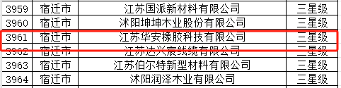 江蘇華安橡膠科技有限公司獲得了三星級上云企業的認可。該公司以其自主品牌“國新”、“國豪”、“華安”而聞名，目前正積極推進上市工作，為其在數字化領域的發展提供了更多的機會。