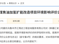 新疆一煤焦油項目擴能至60萬噸/年